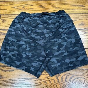lululemon athletica Black & Charcoal Camo Performance Shorts